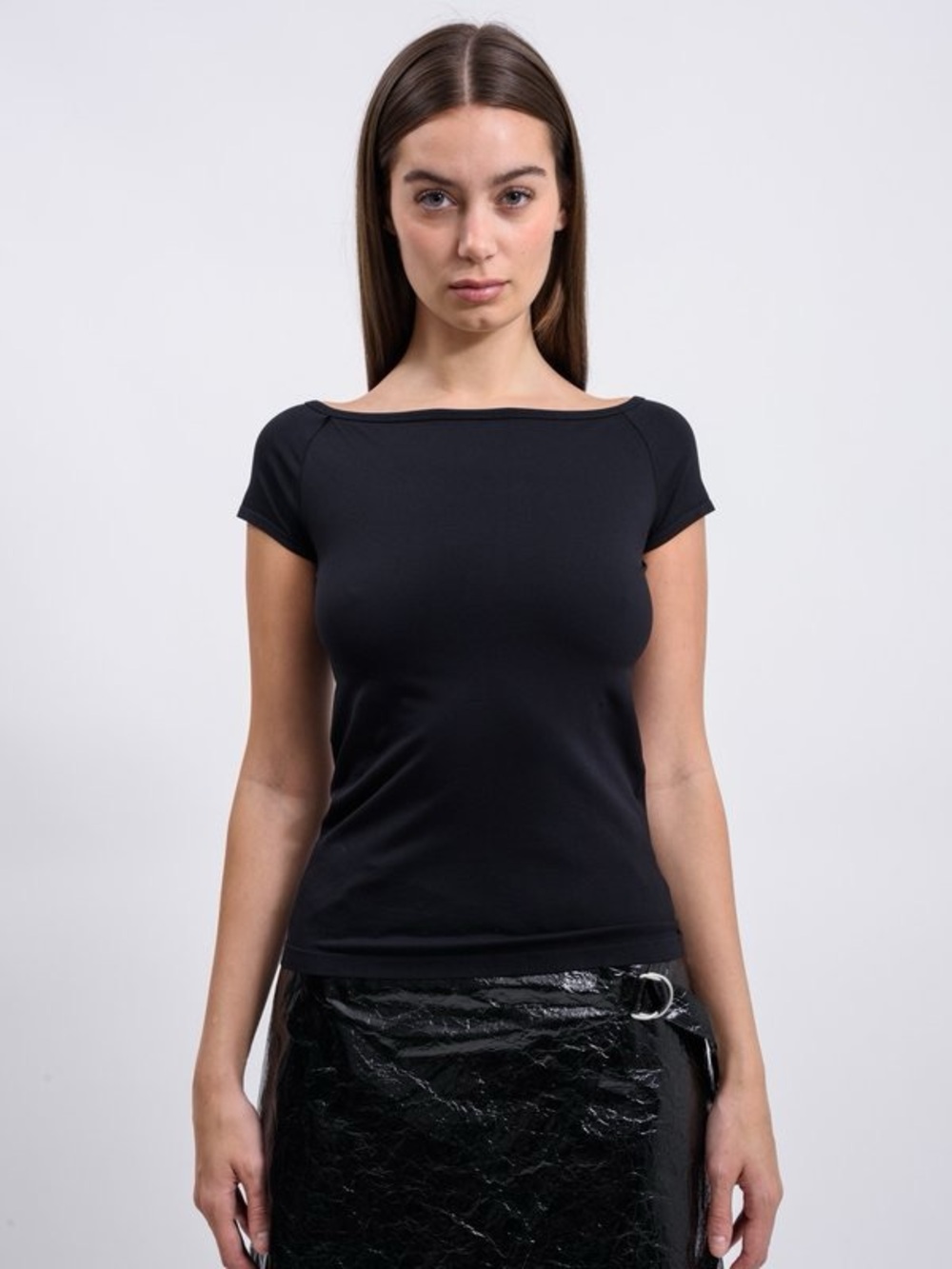 Helmut Lang Open Boat Neck T-Shirt - XS